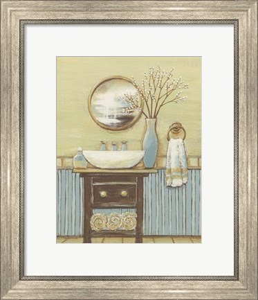 Framed Seabreeze Bath I Print