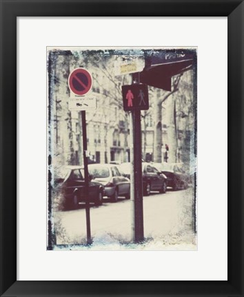 Framed Paris Stroll I Print