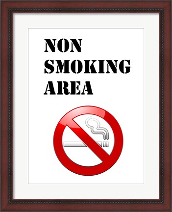 Framed Non Smoking Area Print