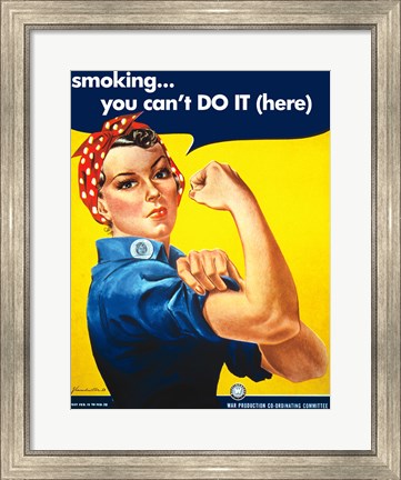Framed Smoking - You Cant Do It Print