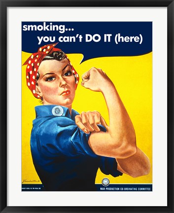 Framed Smoking - You Cant Do It Print