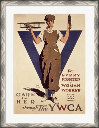 Framed For Every Fighter a Woman Worker YWCA Print