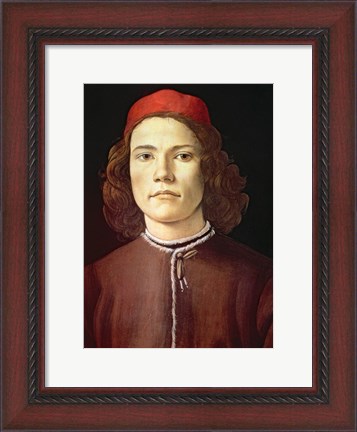Framed Portrait of a Young Man, c.1480-85 Print