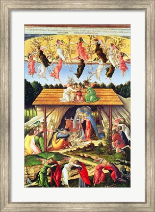 Framed Mystic Nativity, 1500 Print
