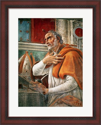 Framed St. Augustine in his Cell, c.1480 Print