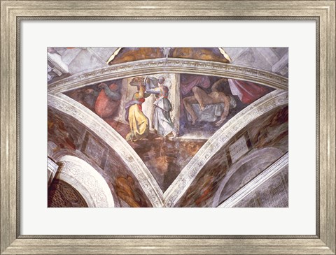 Framed Sistine Chapel Ceiling: Judith Carrying the Head of Holofernes Print