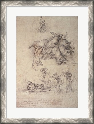 Framed Fall of Phaethon, 1533 Print