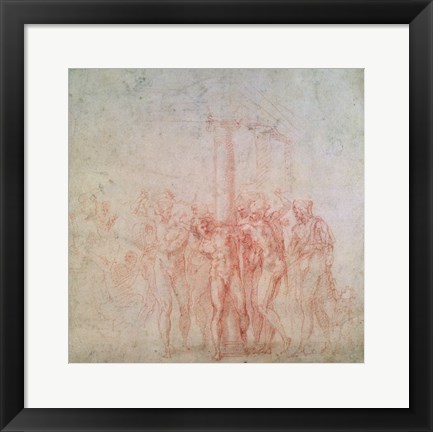 Framed Inv. 1895 6-15-500. R. (W.15) The Flagellation of Christ Print