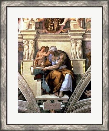 Framed Sistine Chapel Ceiling: Cumaean Sibyl, 1510 Print