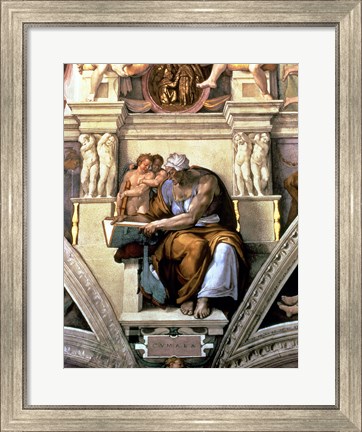 Framed Sistine Chapel Ceiling: Cumaean Sibyl, 1510 Print