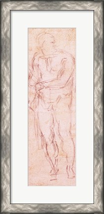 Framed Study for Adam in &#39;The Expulsion&#39;, 1508-12 Print