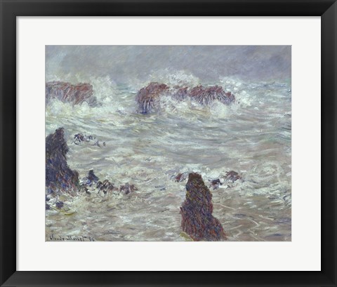 Framed Storm, off the Coast of Belle-Ile, 1886 Print
