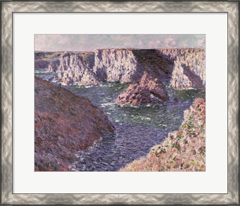 Framed Rocks of Belle Ile, 1886 Print