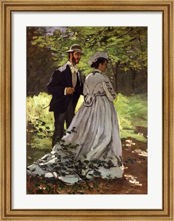 Framed Promenaders, or Bazille and Camille, 1865 Print
