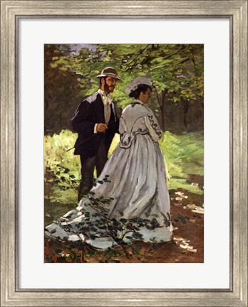 Framed Promenaders, or Bazille and Camille, 1865 Print