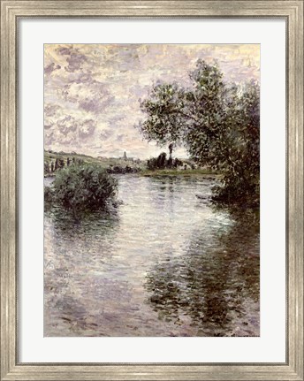 Framed Seine at Vetheuil, 1879 Print