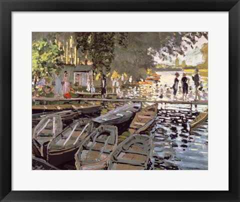 Framed Bathers at La Grenouillere, 1869 Print