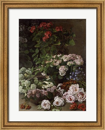 Framed Spring Flowers, 1864 Print