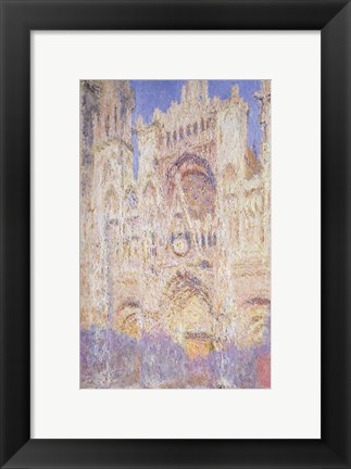 Framed Rouen Cathedral at Sunset, 1894 Print