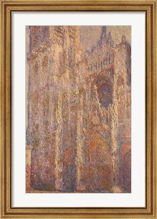 Framed Rouen Cathedral, Midday, 1894 Print