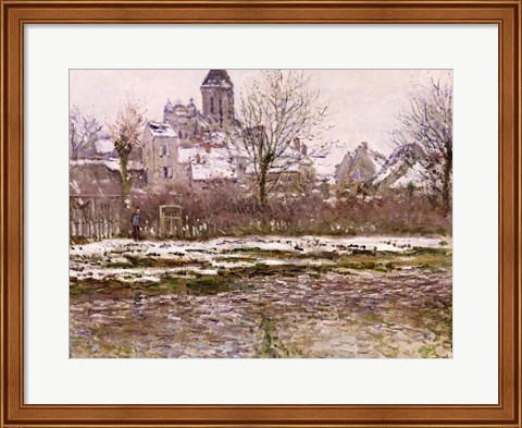 Framed Church at Vetheuil under Snow, 1878-79 Print