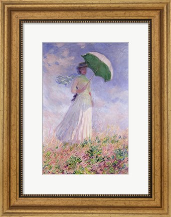 Framed Woman with a Parasol turned to the Right, 1886 Print