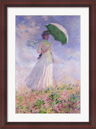 Framed Woman with a Parasol turned to the Right, 1886 Print