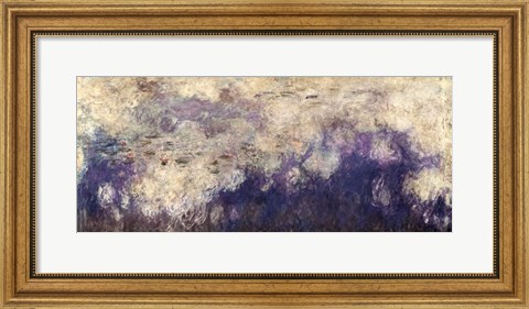 Framed Waterlilies - The Clouds (central section) 1915-26 Print