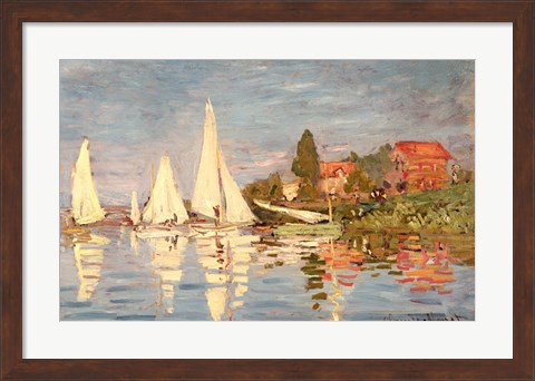 Framed Regatta at Argenteuil, c.1872 Print