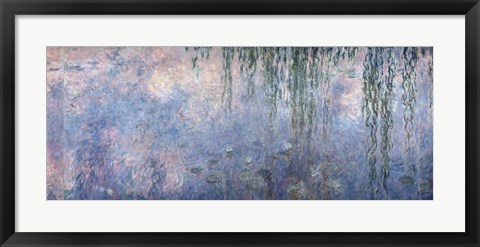 Framed Waterlilies: Morning with Weeping Willows, detail of central section, 1914-18 Print