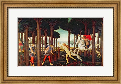 Framed Story of Nastagio degli Onesti: Nastagio&#39;s Vision of the Ghostly Pursuit in the Forest, 1483 or 1487 Print