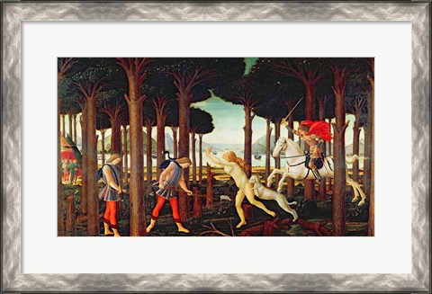 Framed Story of Nastagio degli Onesti: Nastagio&#39;s Vision of the Ghostly Pursuit in the Forest, 1483 or 1487 Print