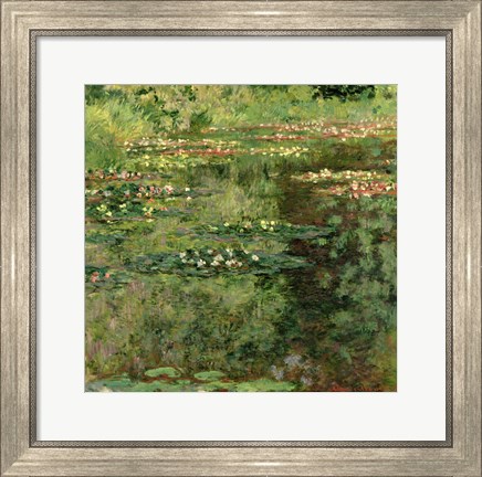 Framed Waterlily Pond, 1904 Print