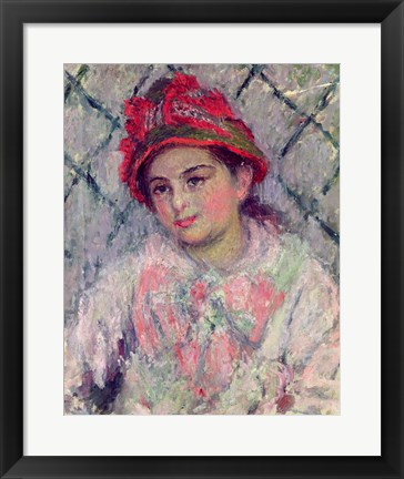 Framed Portrait of Blanche Hoschede (1864-1947) as a Young Girl, c.1880 Print