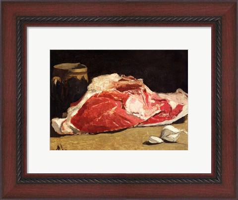 Framed Still Life, the Joint of Meat, 1864 Print