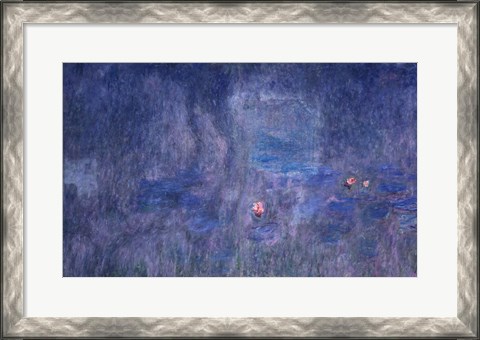 Framed Waterlilies: Reflections of Trees, detail from the central section, 1915-26 Print