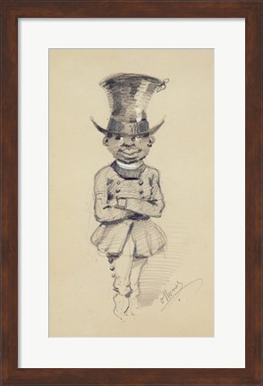 Framed Groom in a top hat, 1857 Print