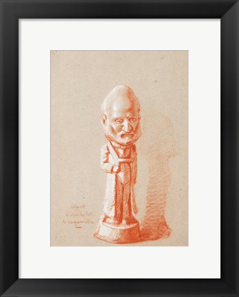 Framed Portrait of a shareholder, from a plaster of Cuquemelle Print