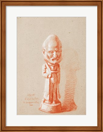 Framed Portrait of a shareholder, from a plaster of Cuquemelle Print