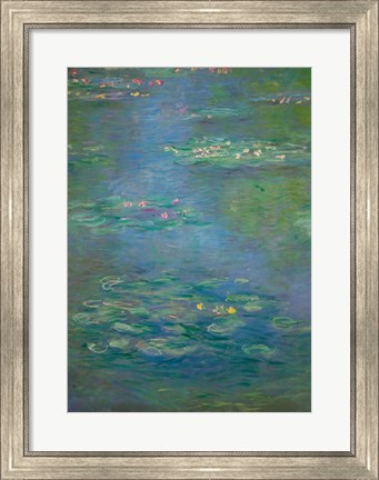 Framed Waterlilies, detail, 1903 Print