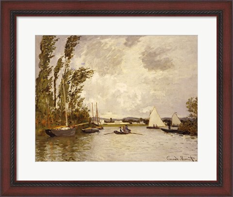 Framed Little Branch of the Seine at Argenteuil Print