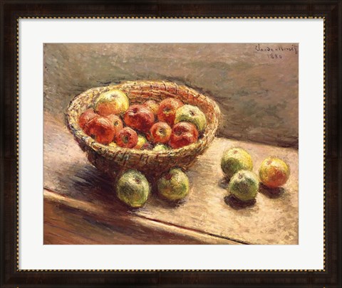 Framed Bowl of Apples, 1880 Print