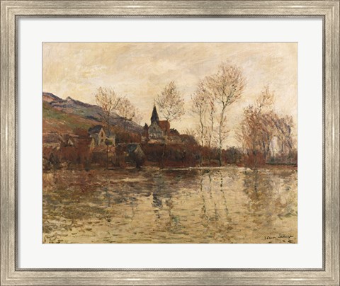 Framed Flood at Giverny, c.1886 Print