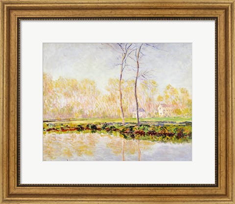 Framed Banks of the River Epte at Giverny, 1887 Print