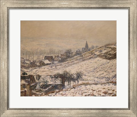 Framed Winter in Giverny, 1885 Print