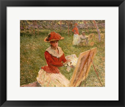 Framed Blanche Hoschede Painting, 1892 Print