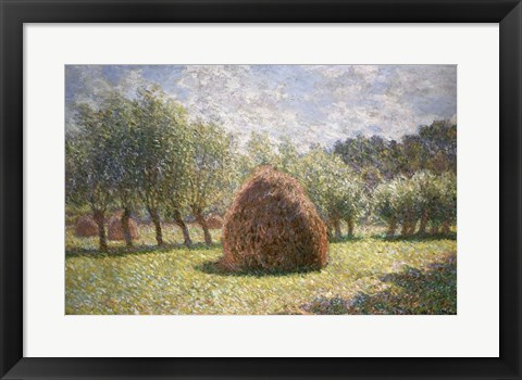 Framed Haystacks at Giverny, 1893 Print