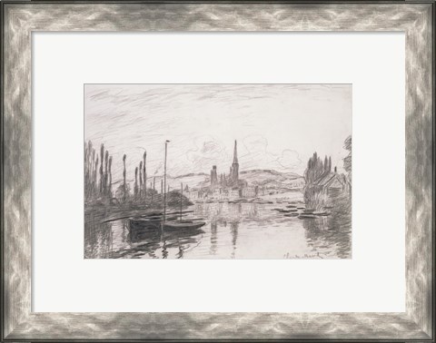 Framed View of Rouen, 1883 Print