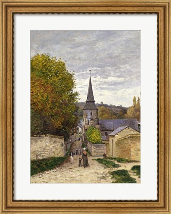 Framed Street in Sainte-Adresse, 1868-70 Print
