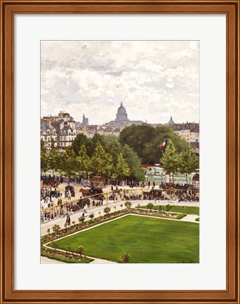 Framed Garden of the Princess, Louvre, 1867 Print